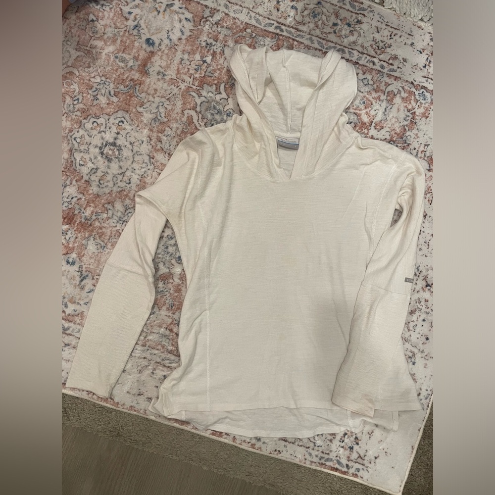 White Columbia knit hoodie